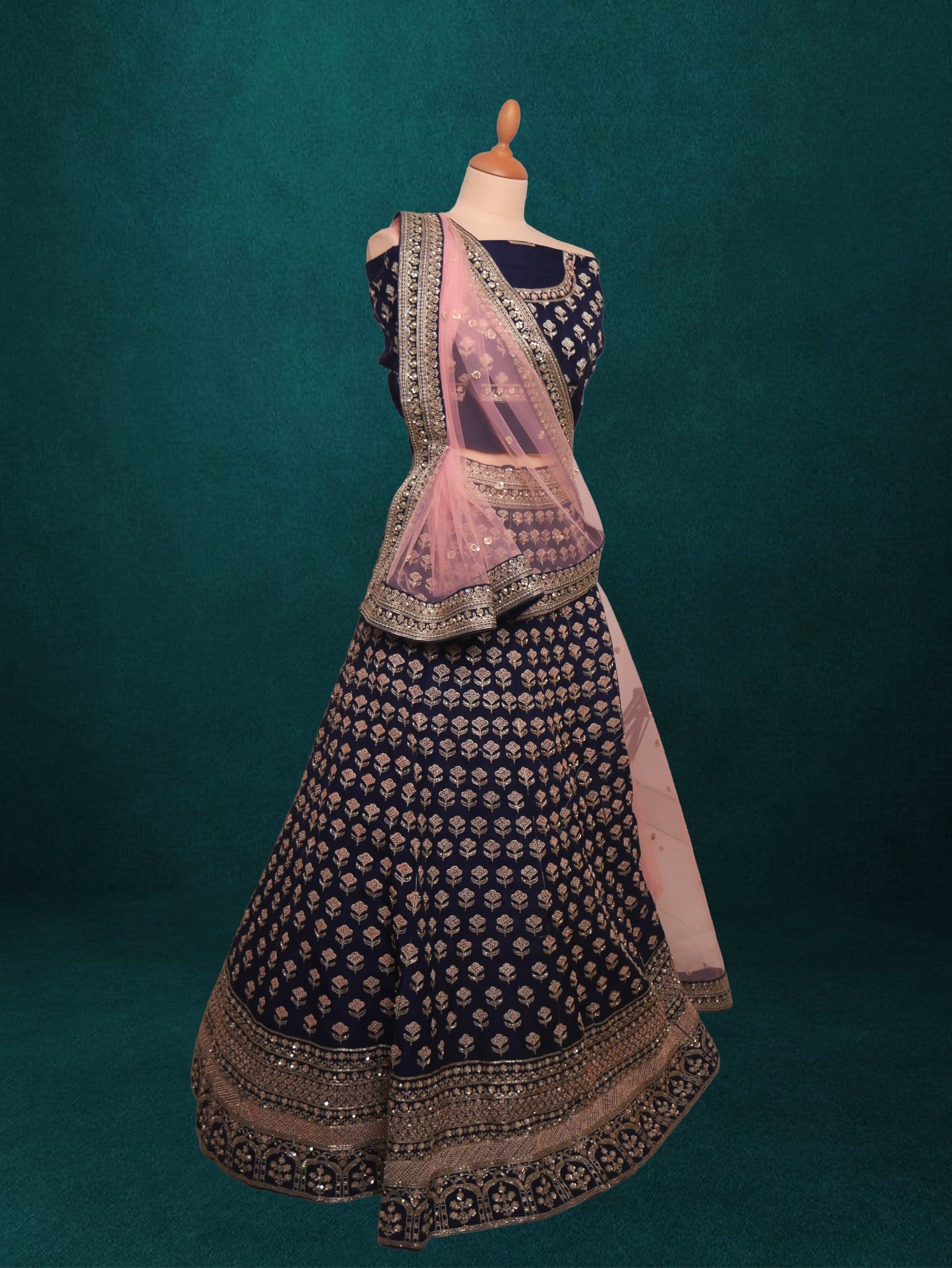 navy-blue-silk-lehenga