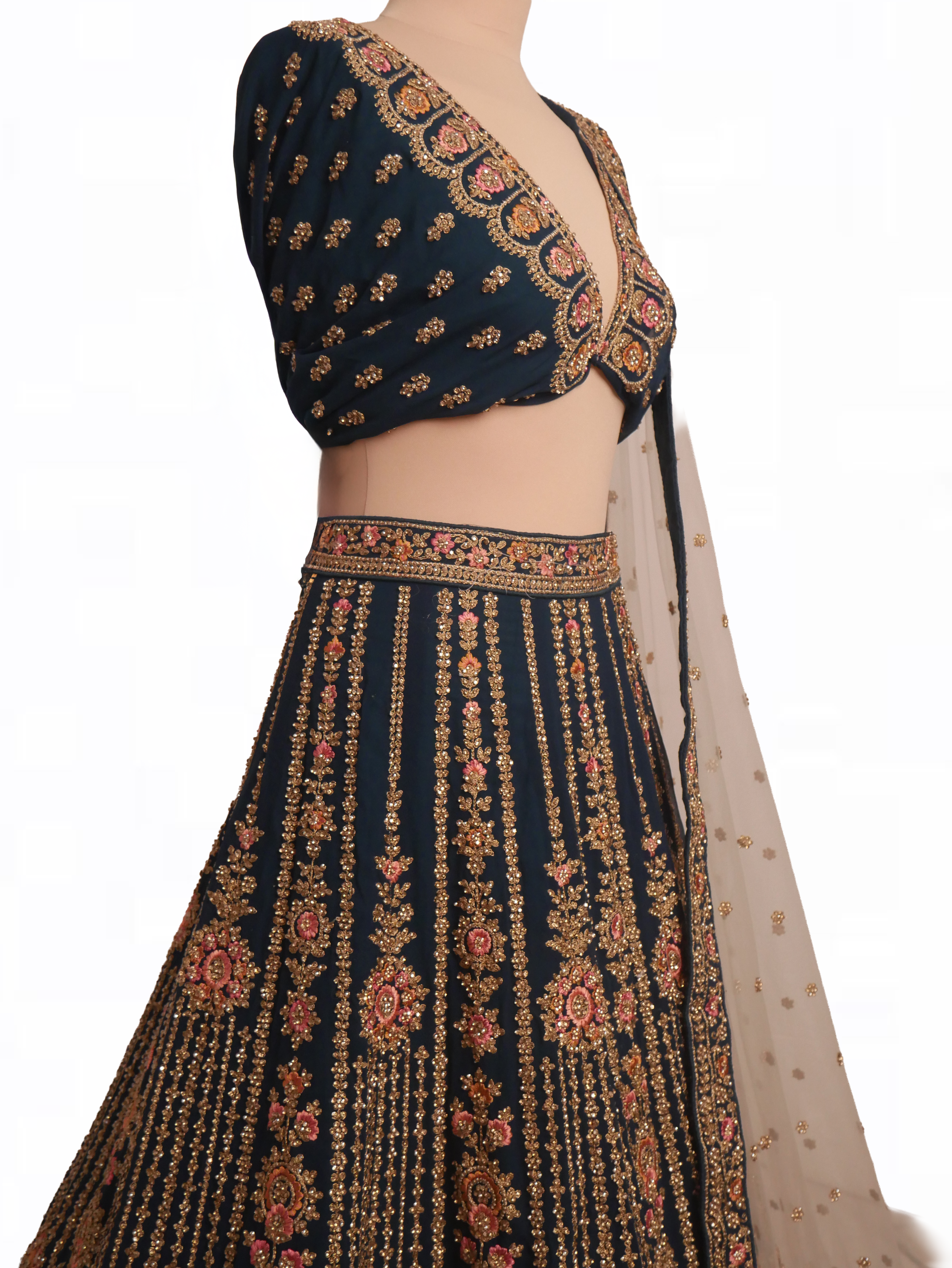 Midnight-navy-bridal-lehenga