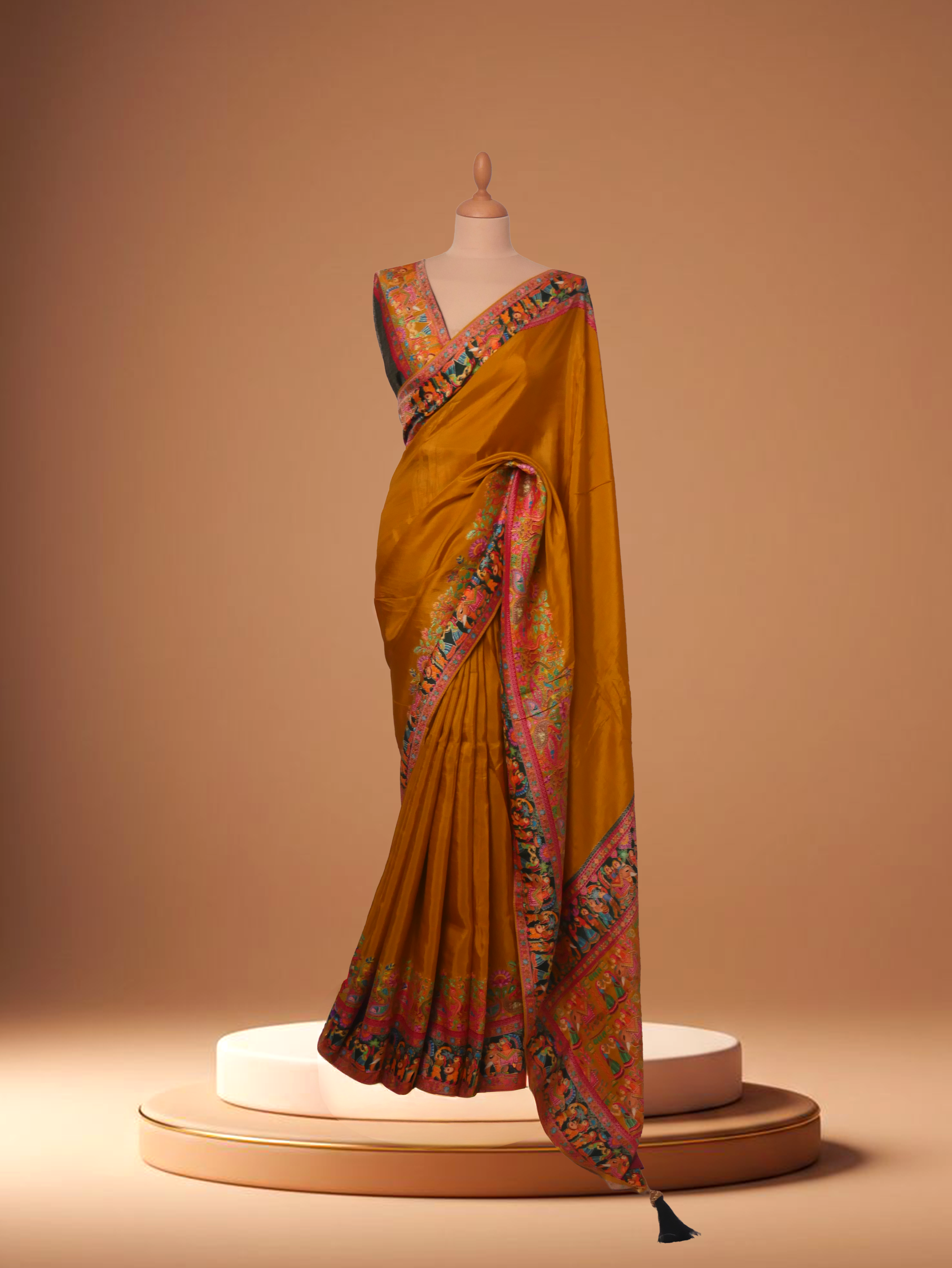 Mustard-Silk-Saree
