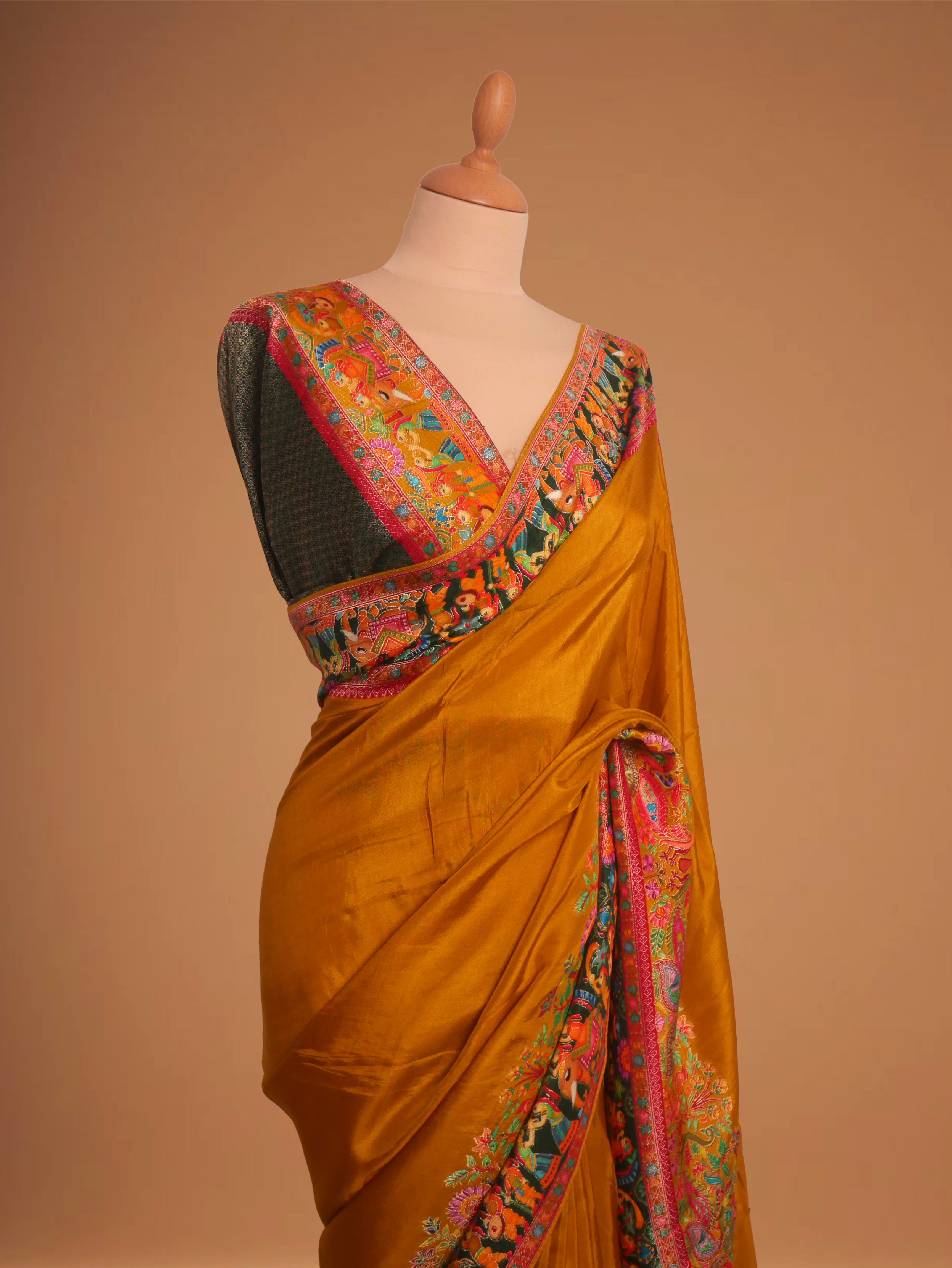 Mustard-Silk-Saree