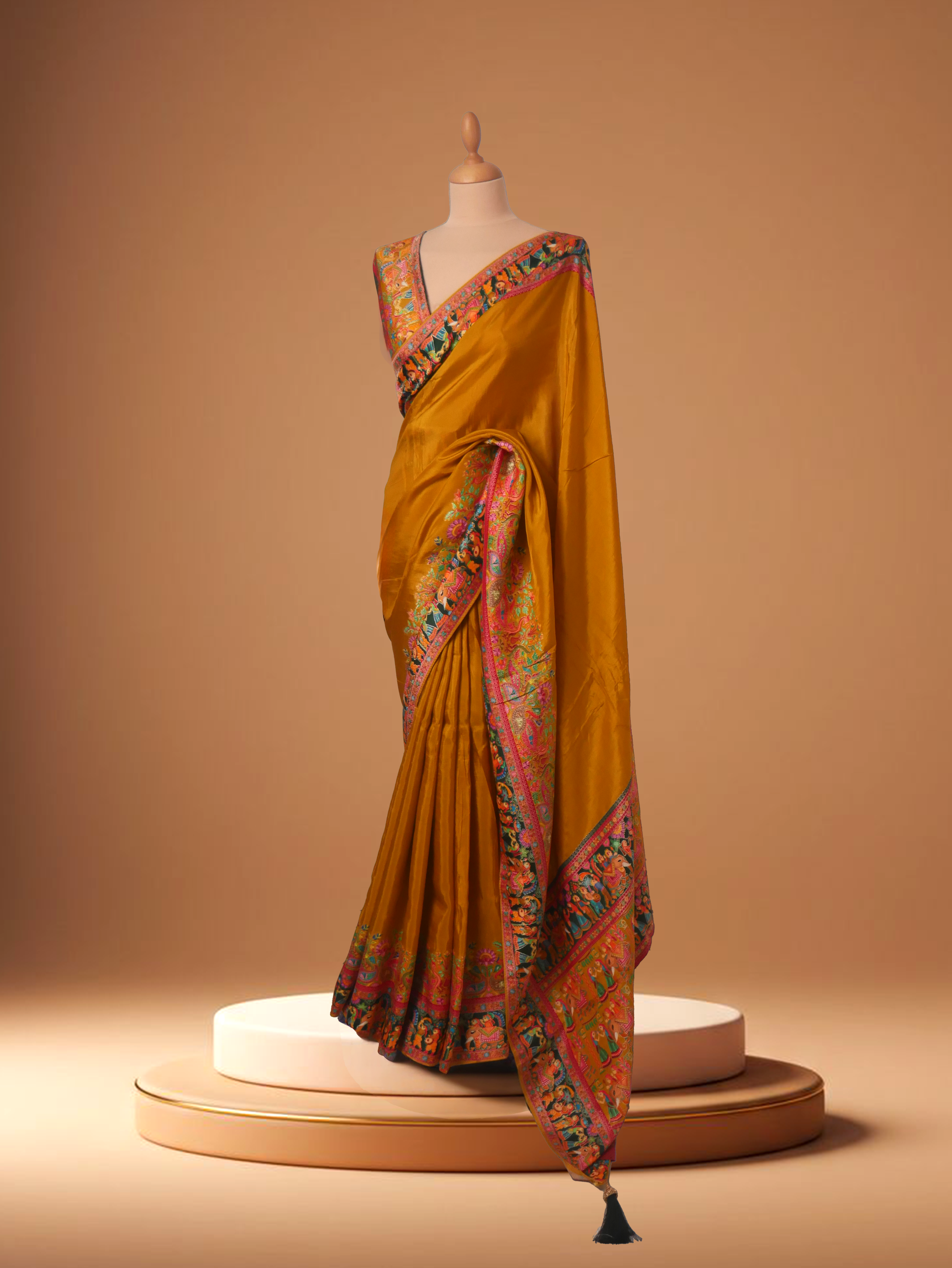 Mustard-Silk-Saree