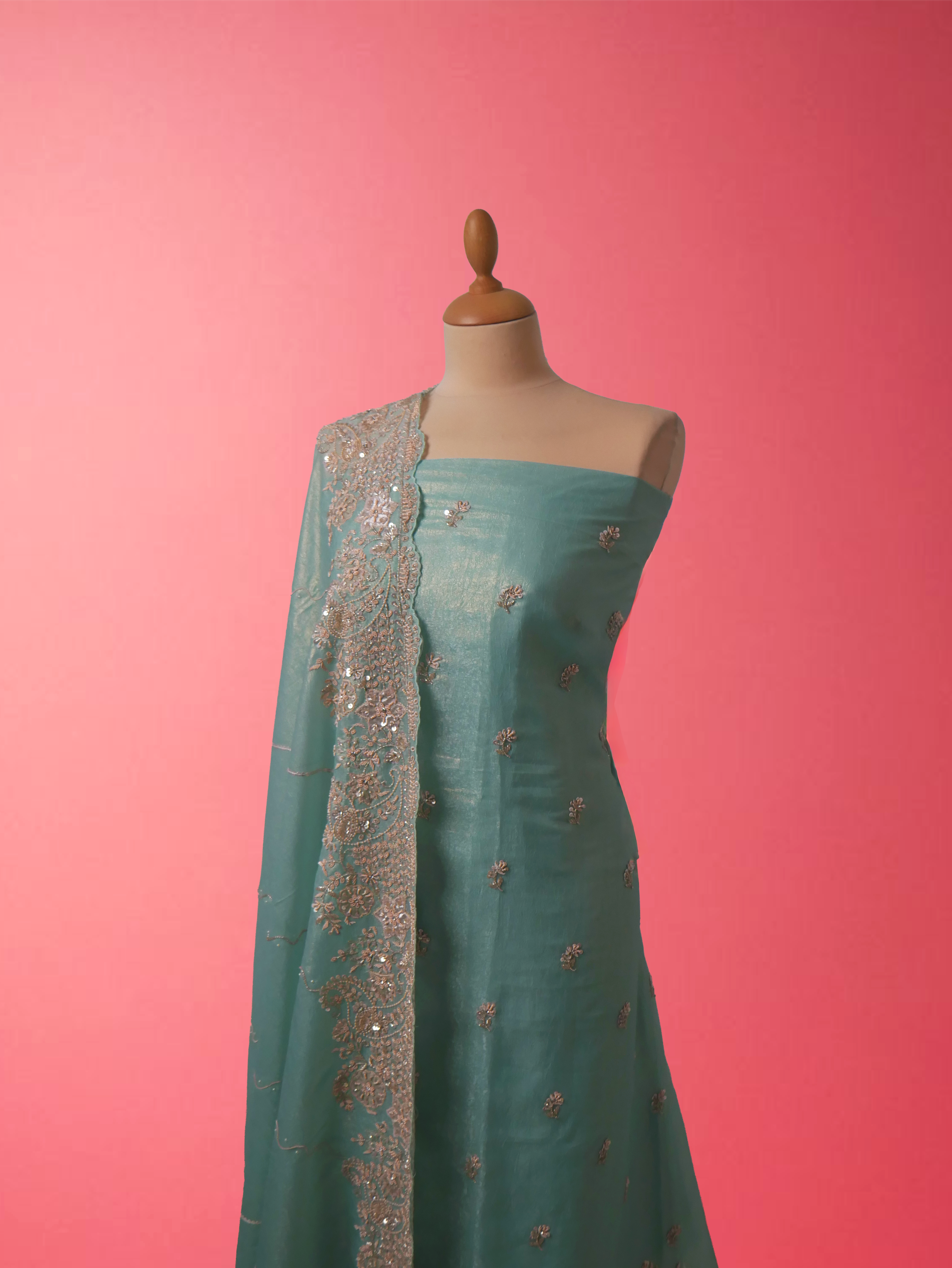 Embroidered-organza-suit-set