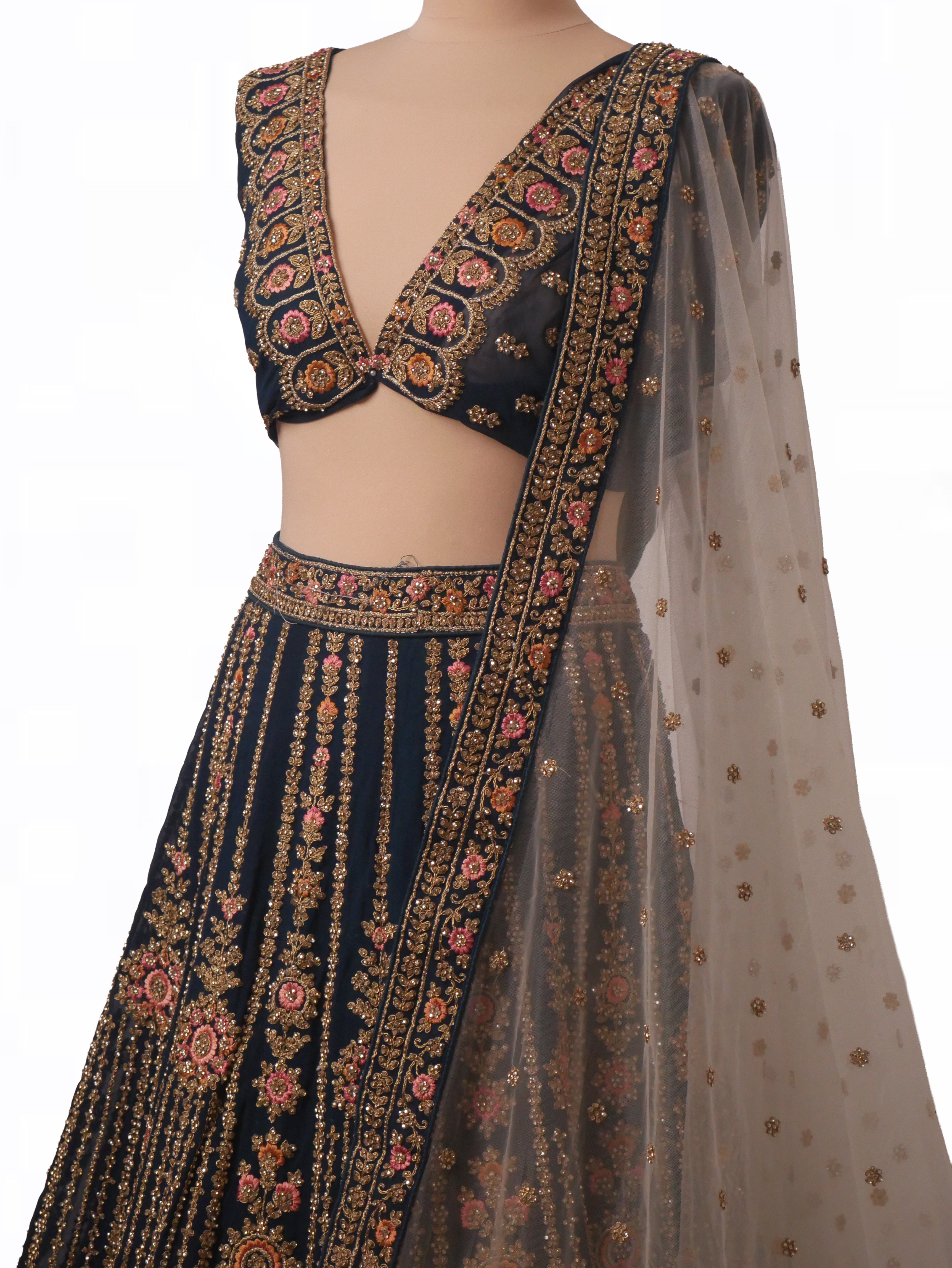 Midnight-navy-bridal-lehenga