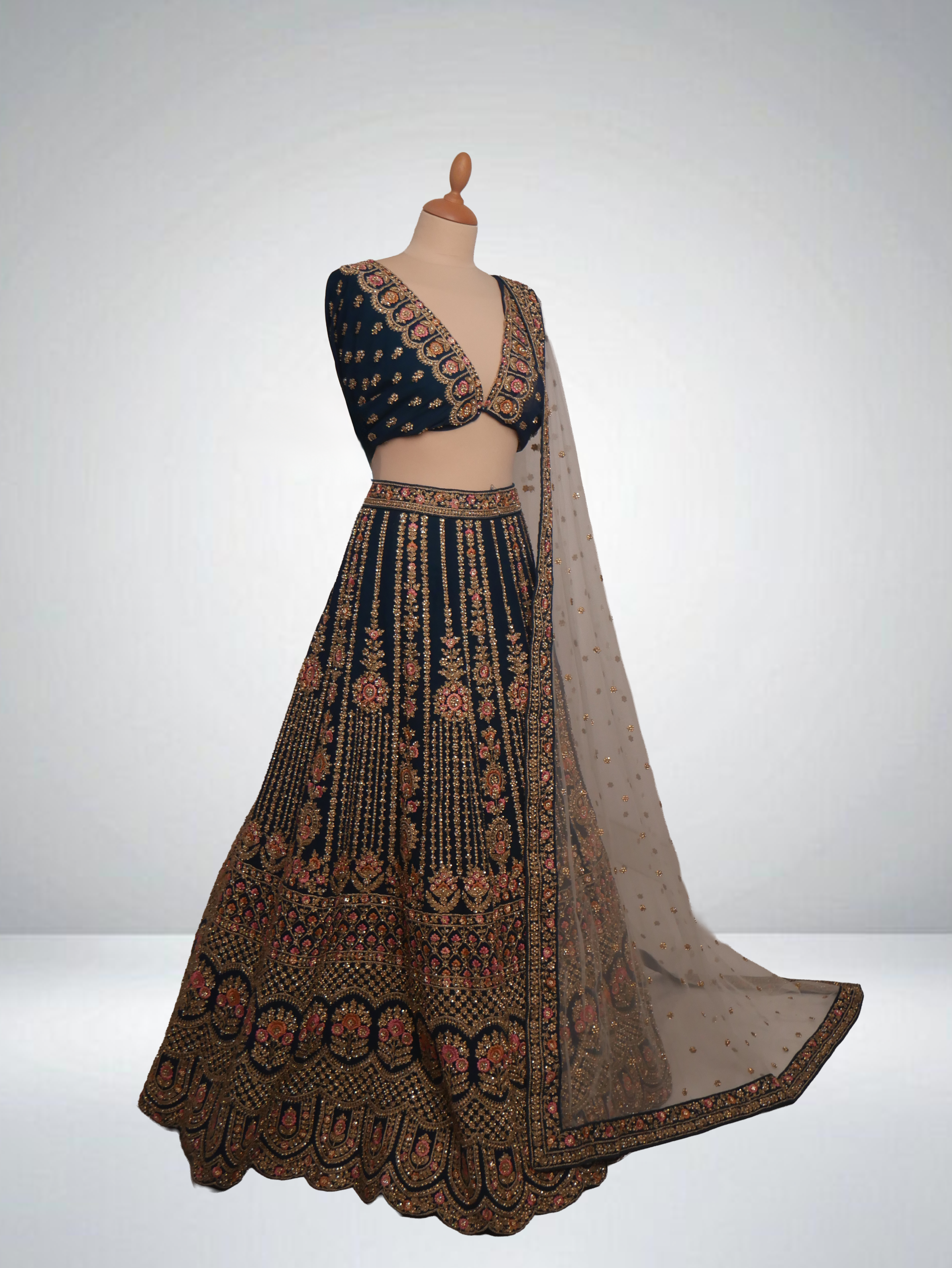 Midnight-navy-bridal-lehenga