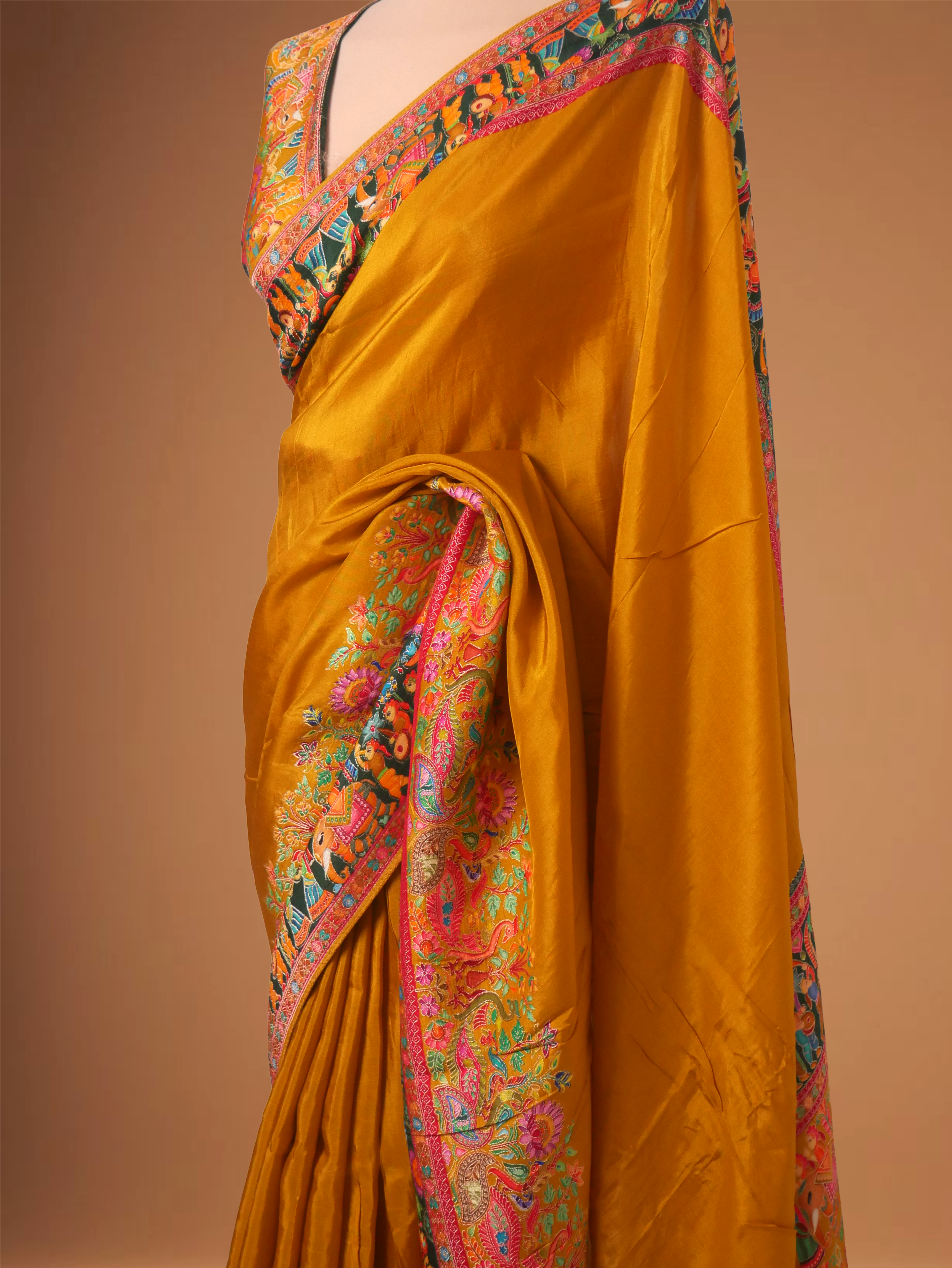 Mustard-Silk-Saree