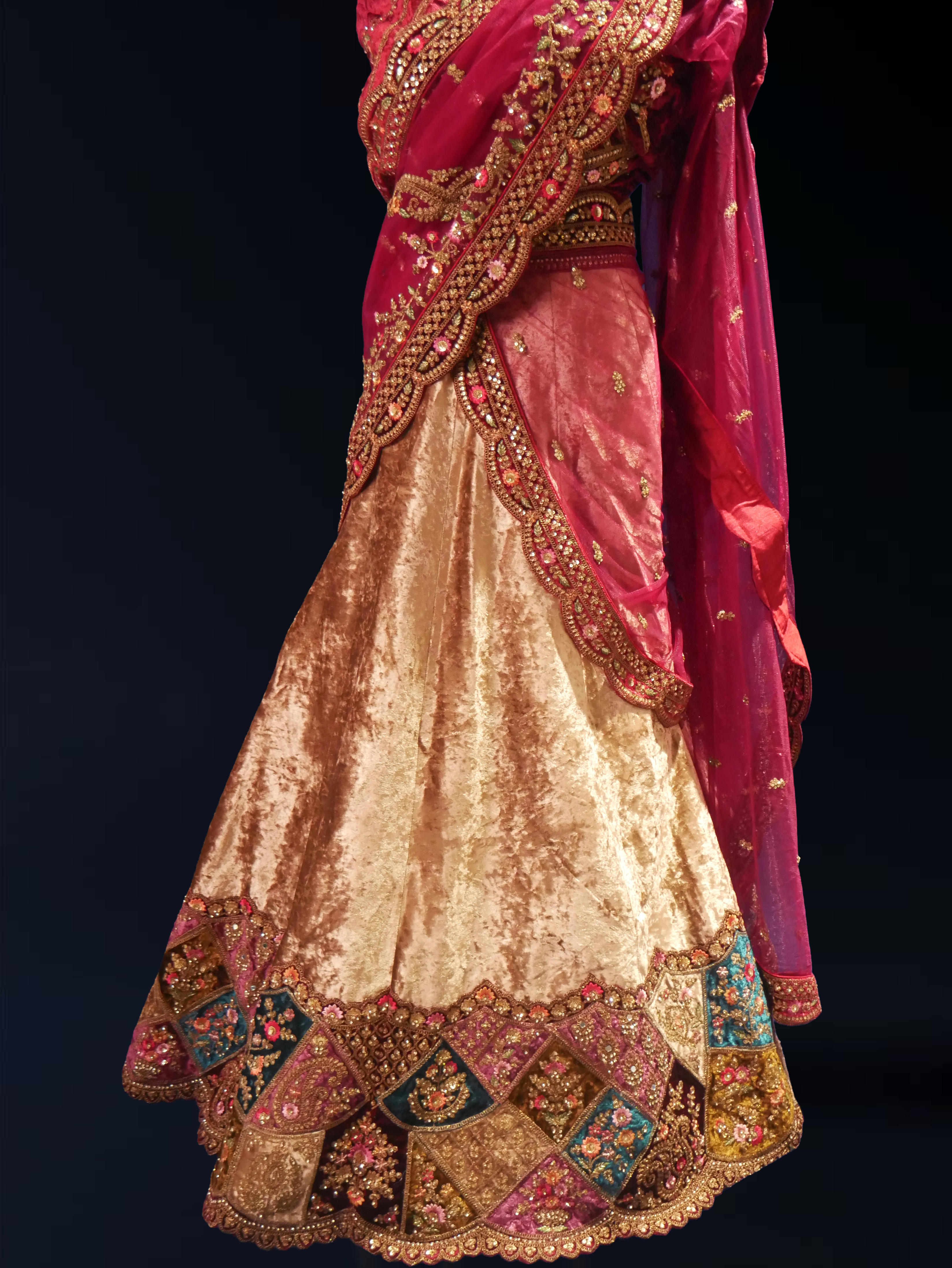 velvet-red-and-gold-bridal-lehenga